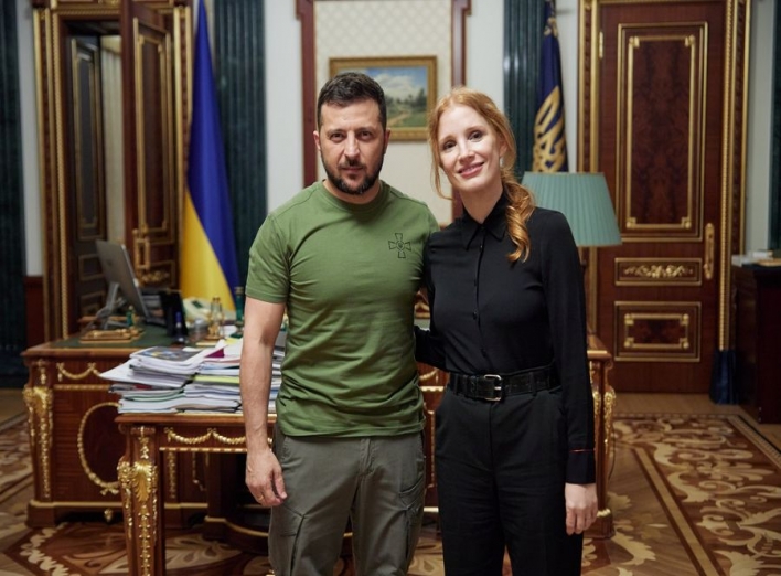 До України завітала американська акторка Джессіка Честейн